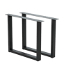 NEW OAK Pieds de table noir H 72 x Larg. 74 x P 8 cm