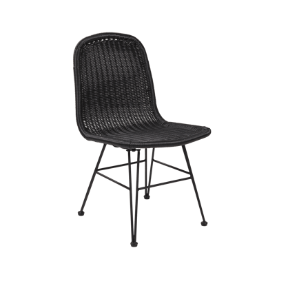 VIENNA Chaise de salle à manger noir H 85 x Larg. 46 x P 60 cm