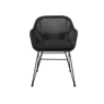 VIENNA Chaise coque salle à manger noir H 78 x Larg. 57 x P 61 cm
