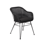 VIENNA Silla de comedor asiento negro A 78 x An. 57 x P 61 cm