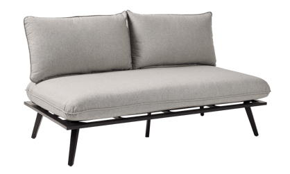 VIGGO Banco lounge cinzento H 42 x W 150 x D 72 cm