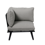VIGGO Sofá de canto cinzento H 42,5 x W 72 x D 72 cm