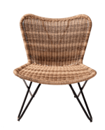 VIENNA Vlinderstoel naturel H 76 x B 65 x D 50,5 cm