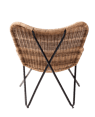 VIENNA Vlinderstoel naturel H 76 x B 65 x D 50,5 cm