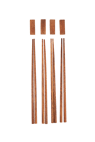 ACACIA Set de baguettes avec supports naturel Larg. 0,8 x Long. 22,5 cm