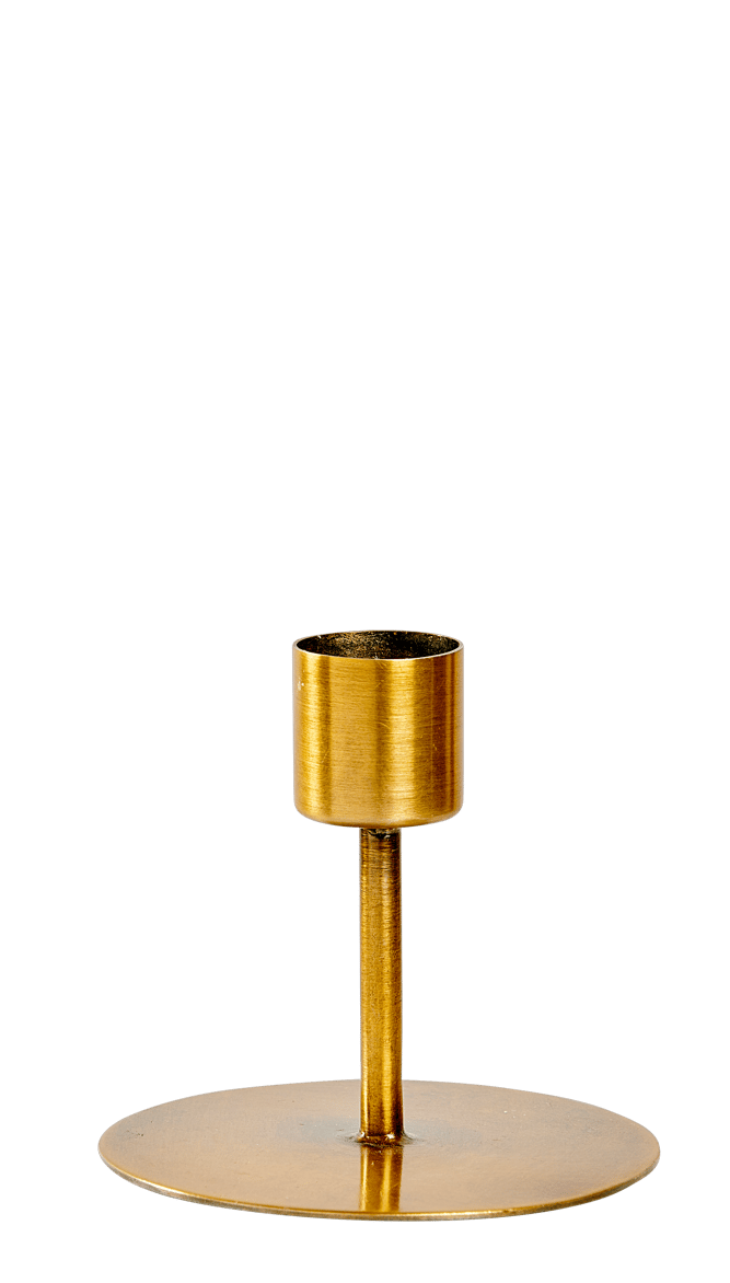 BRASS Candeliere bronzo H 6,5 x L 13,5 cm - Ø 7,5 cm