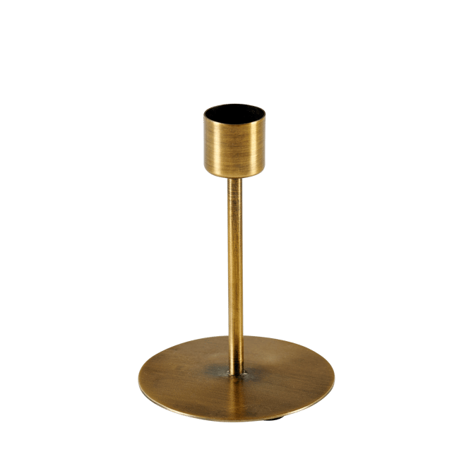 BRASS Kerzenständer Bronze H 11 cm - Ø 7,5 cm - Ø 2 cm