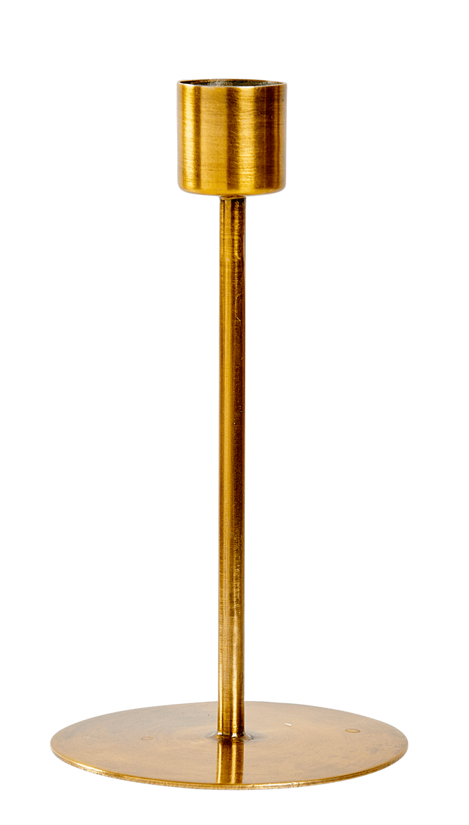BRASS Bougeoir bronze H 14 cm - Ø 7,5 cm