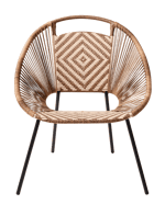 YUMA Lounge stoel naturel H 81,5 x B 67,5 x D 69,5 cm
