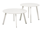 NURIO Table lounge blanc mat H 46 cm - Ø 60 cm