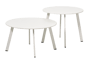 NURIO Table lounge blanc mat H 40 cm - Ø 70 cm