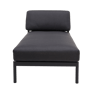 HANNA Lounge teak ligbed zwart H 59 x B 73,8 x L 150,9 cm