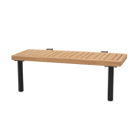 HANNA Lounge tavolino nero, naturale H 26 x W 25 x L 73,1 cm