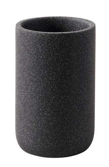 MOON Portaspazzolino grigio scuro H 11 cm - Ø 7 cm