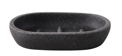 MOON Porte-savon gris foncé H 2 x Larg. 13 x P 9 cm