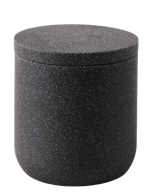 MOON Cont disch strucc grigio scuro H 10 cm - Ø 9 cm