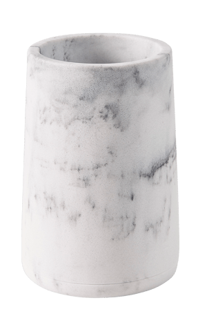 LUNA Suporte para escova de dentes aspeto de mármore H 10,5 cm - Ø 7,5 cm