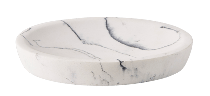 LUNA Portasapone effetto marmo H 2 x W 12,5 x D 9 cm