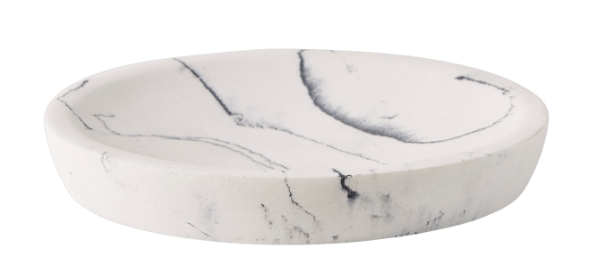 LUNA Porte-savon blanc H 2 x Larg. 12,5 x P 9 cm