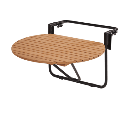 RAVA Table pliante table de balcon naturel H 75 x Larg. 60 x P 53 cm