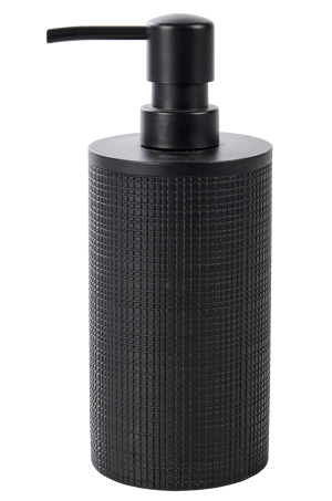 SAMOURAI Dispenser per sapone nero H 18,5 cm - Ø 7 cm