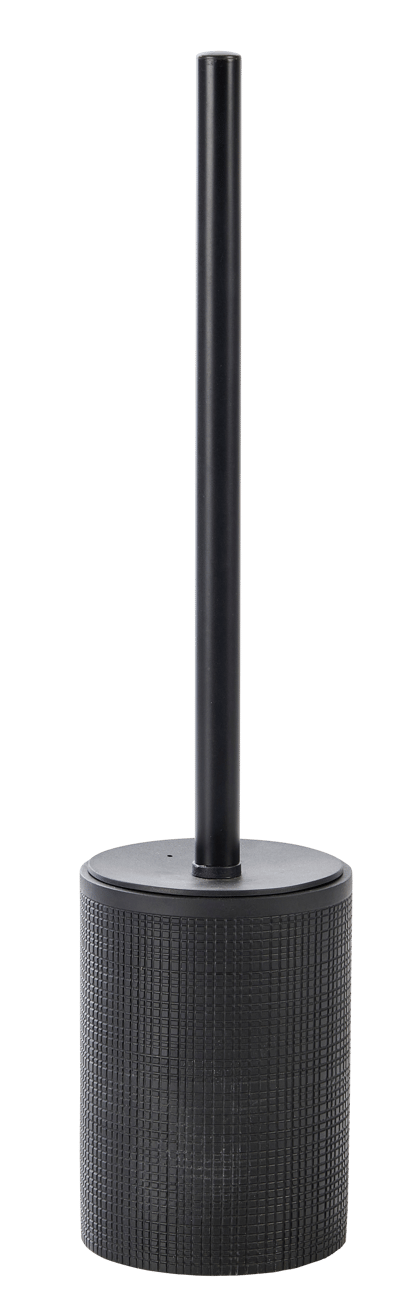 SAMOURAI Cepillo WC en soporte negro A 42 cm - Ø 9,5 cm