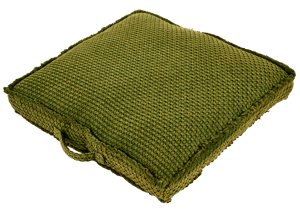 CESAR Cojín colchón verde oliva A 8 x An. 50 x L 50 cm