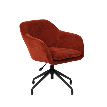 TORA Chaise de bureau rouge H 83 x Larg. 62 x P 64 cm