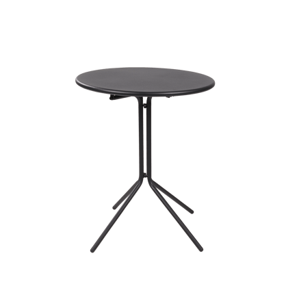 OLAV Table bistrot noir H 70 cm - Ø 60 cm