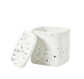 TERRAZZO Soporte de algodones blanco A 10 x An. 9,5 x P 9,5 cm - Ø 9,5 cm