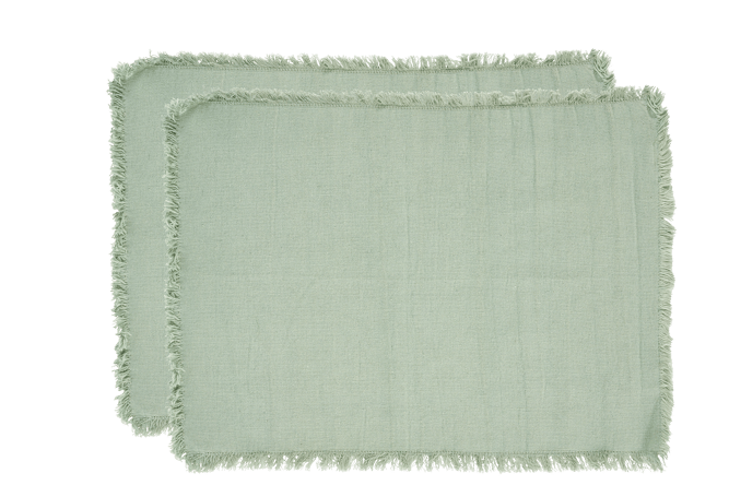 SAGE Placemat set van 2 groen B 33 x L 48 cm
