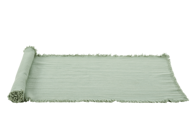 SAGE Caminho de mesa verde W 48 x L 140 cm