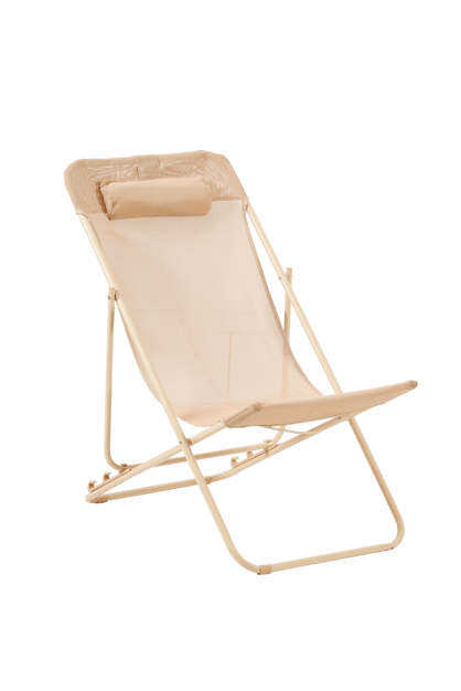MALTA Chaise relax sable H 80 x Larg. 57 x P 90 cm