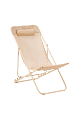 MALTA Chaise relax sable H 80 x Larg. 57 x P 90 cm