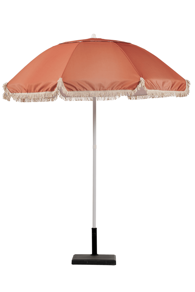 bang lening duif FRANJA Parasol zonder parasolvoet oranje H 200 cm - Ø 178 cm | CASA