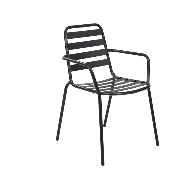 LIVA Chaise bistrot noir H 79,5 x Larg. 52,3 x P 56,3 cm