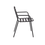 LIVA Chaise bistrot noir H 79,5 x Larg. 52,3 x P 56,3 cm