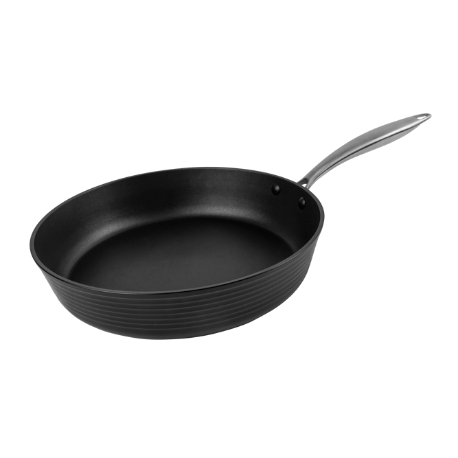 Poêle à frire Master Chef en fonte qui ne rouille pas, allant au four,  noir, 30,4 cm