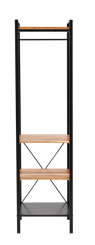 MARCEL Kledingrek zwart H 200 x B 52 x D 50 cm