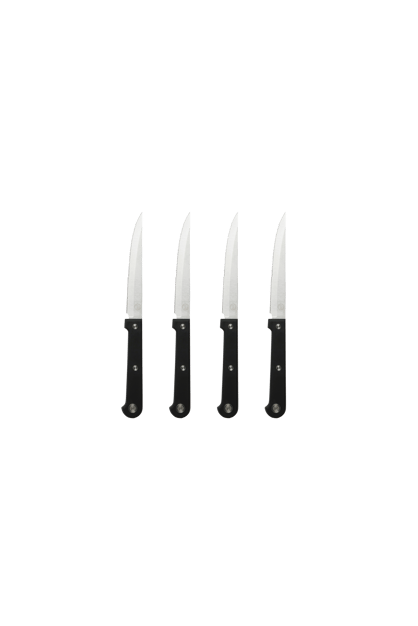 MASTERCHEF Juego de 4 cuchillos carne negro 