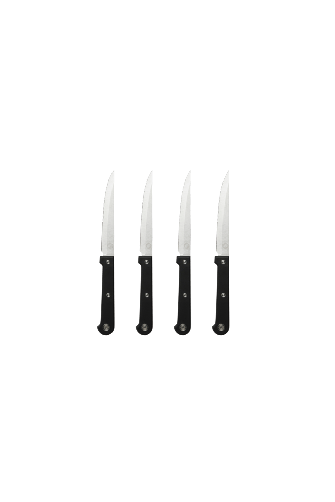 MASTERCHEF Juego de 4 cuchillos carne negro 