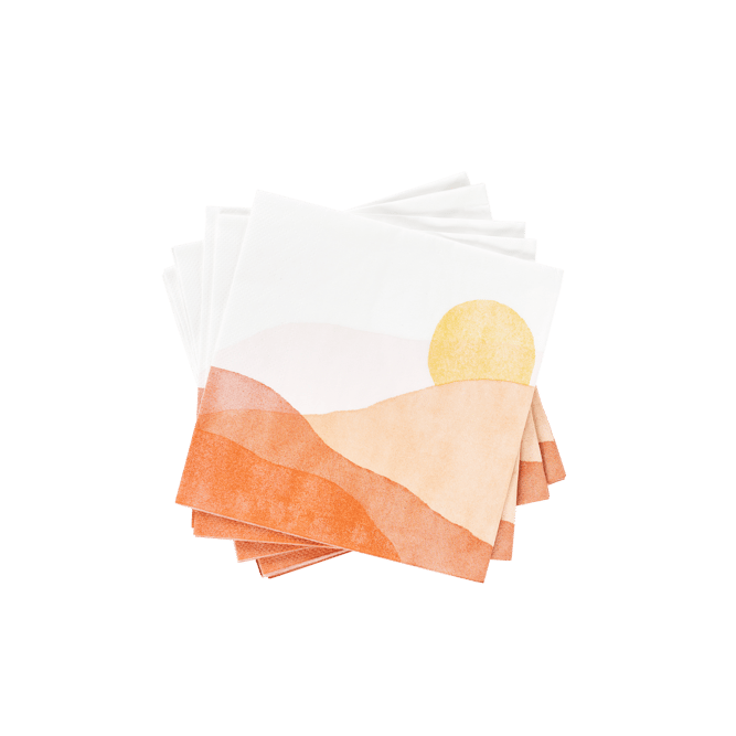 SOLEO Paquete de 20 servilletas multicolor An. 33 x L 33 cm