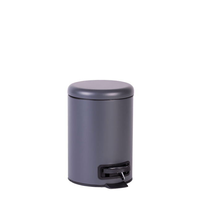 BASIC GREY Balde de lixo com pedal cinzento H 25 x D 22,5 cm - Ø 17 cm