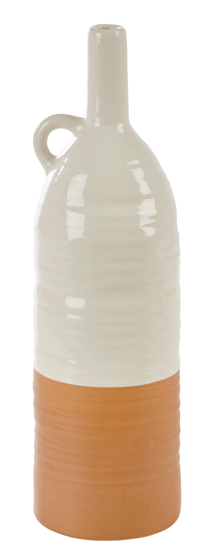 NATURA Vase beige, terre cuite H 35,5 cm - Ø 11 cm