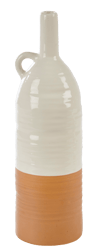 NATURA Vase beige, terre cuite H 35,5 cm - Ø 11 cm