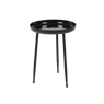 XAVI Table d'appoint noir H 45 cm - Ø 36,5 cm