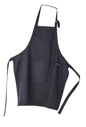 OXFORD Tablier noir Larg. 70 x Long. 85 cm