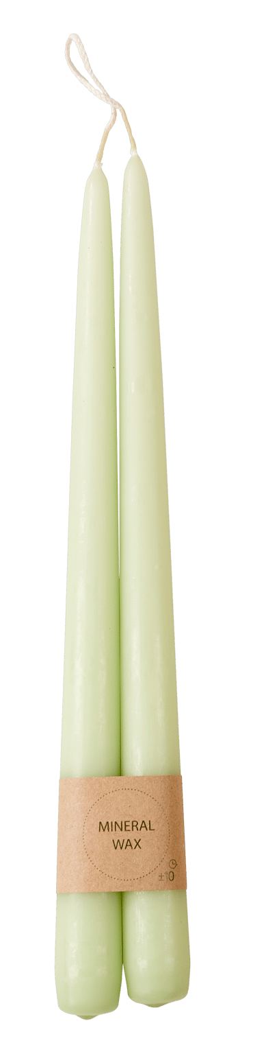 DUO Velas conjunto de 2 verde L 30 cm - Ø 2,2 cm
