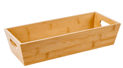 Boîte empilable en bambou L37X P26X H16.5cm