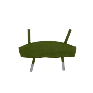 AUGUST Cuscino schienale verde H 11 x W 43 cm